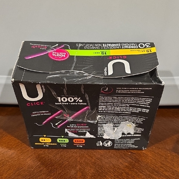 (J33) Click Compact Tampons - Regular and Super - 30 Count/16 Count Regular - Picture 5 of 7
